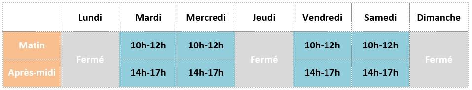 Horaires basse saison ot mir 2020
